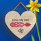 Global Designs 40Th Wedding Anniversary Welsh Love Spoon Wooden Heart Hanging Plaque