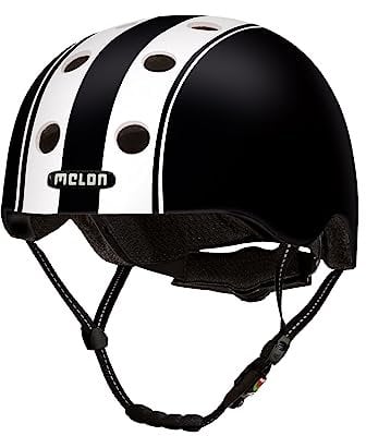 Melon »Double White Black« Leichter und Cooler Fahrradhelm für Damen, Herren und Kinder mit maximalem Schutz Größe XXS-S (46–52cm) Schwarz Weiß Streifen