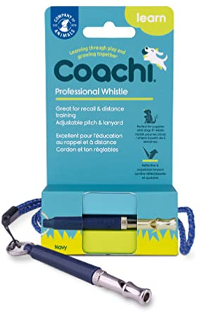 Coachi Professional Pfeife für Hundetraining | Verstellbare & Hohe Tonhöhe, Rückruftraining, Verstellbares Trageband, Geeignet für geräuschempfindliche Hunde