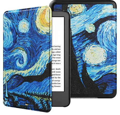 VOVIPO Custodia protettiva Slimshell per nuovissimo Kindle 6 pollici 2024/2022,Cover Leggera con Auto Sveglia/Sonno-Starry Sky