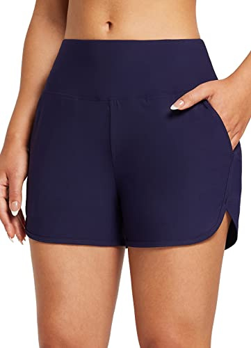 baleaf Short de bain taille haute pour femme de 7,6 cm/12,7 cm/17,8 cm/22,9 cm à séchage rapide avec poches