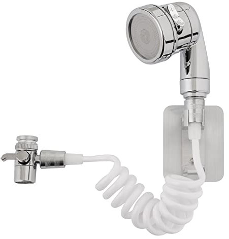Baroni Home Doccetta per Lavandino Bagno, Doccetta per Lavandino con Microsfere, Soffione Doccia Universale Lavabo, Tubo Telescopico, Perfetto per Lavare i Capelli o Pulire il Lavandino e il Bidet