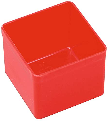 PROREGAL SuperSparSet 5x Sortimentskasten EuroPlus Insert | HxBxT 4,5x5,4x5,4cm | Rot | Sortimentskasten, Kleinteilemagazin, Sortierbox, Werkzeugkasten