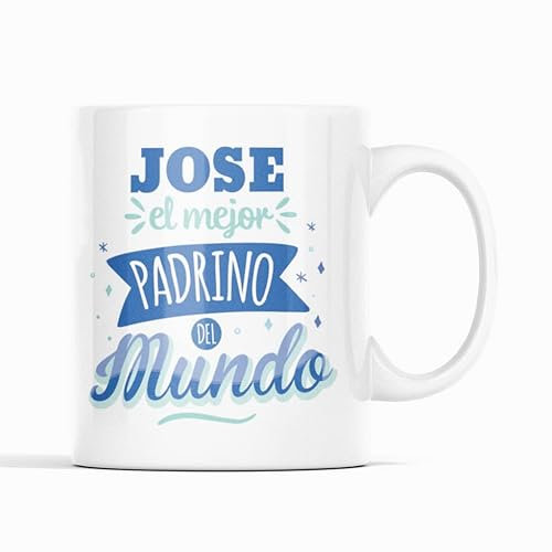 Taza Personalizada con Nombre El Mejor Padrino del Mundo - Regalos Originales de Cerámica