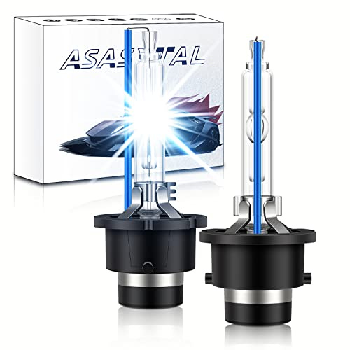 Asasytal D4S Xenon Bulbs 35W 8000K Cool Blue Whit Light Brightness Bi-Xenon Headlights Xenarc Headlight Retrofit, Upgrade HID Car Headlight Assemblies for Original Xenon Bulb Replacement, 1 Pair