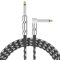 Geepen 6,35mm Gitarre Audio Kabel 3M Geflochten, AudioKabel Nylon Geflochten 6.35mm klinkenstecker für E-Gitarre, Elektronisches Klavier, Bassverstärker, Tasteninstrumen