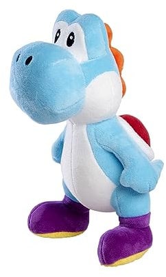 Simba 109231538ONL - Super Mario Plüsch Yoshi in blau, 20cm Plüschfigur, ab den ersten Lebensmonaten geeignet