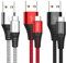 USB C Cable(1M 3-Pack) Type c Fast Charger Cable Nylon Braided 3A USB C Lead for Samsung Galaxy S22 S23 S21 S20 S10 S9 S8 Plus Note 20 10,A53 A52S A33 A32 A23 A13 A20e A21s A12 A40 A41 A51 A50 A70 A71