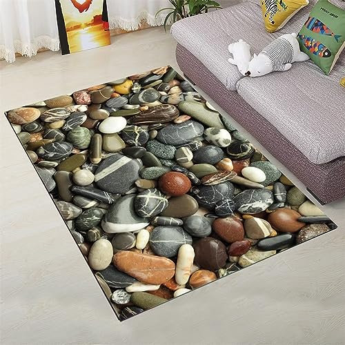 RUGMRZ Anti Slip Rug Underlay For Carpet Pebble Pattern Corridor Runner 10 Gray Garden Rugs Large Gaming Boys Bedroom Hall Rugs100X160Cm