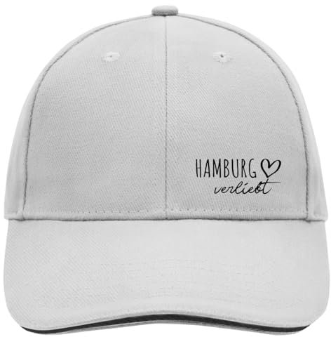 Huuraa Baseball Cap Hamburg verliebt Geschenk Dark Grey/White Hamburg Geschenkidee