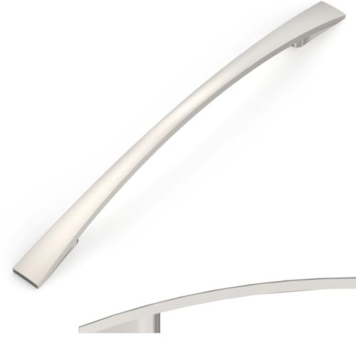 Amerdeco 10 Stück Möbelgriffe Gebürsteter Nickel Schrankgriffe Küchengriffe 160mm Lochabstand Schubladen Griffe Schubladengriffe Griffe für Küchenschränke Kleiderschrank UK0023