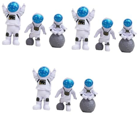 Ciieeo 9 Stk Raumkuchendekoration Weltraum Kuchen Topper Heimtischdekoration Astronautenparty Für Weltraum-kuchenfigur Tischminiaturen Modelle Spielzeuge Kind Platz Interstellar Pvc