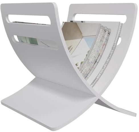 Kavolet Zeitungsständer Holz Freistehend Modern Zeitschriftensammler Holz Magazinhalter Zeitschriftenständer Prospekthalter Landhaus Buchständer 29,5 x 29,5 x 26,5 cm
