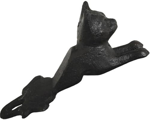 Butée de porte en fonte for chat, décoration vintage, protection murale sans perforation, butée de sol, cale de protection for chambre à coucher, 1 pièce