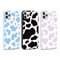 RUMDEY 3 Pack Cute Cow Print Girls Woman Phone Case for Apple iPhone 11 Pro Max 6.5 inches, Matte Soft Slim Shockproof TPU Bumper Cover for iPhone 11 Pro Max with Design, Blue&Purple&Black