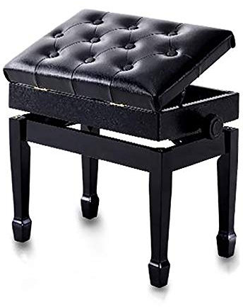 IUokLU Klavierbank aus Leder Klavierbank zum Anheben Doppel-Duett/Einzel-Klavierhocker Keyboardbank Hocker mit Einstellbarer Höhe gepolsterter Sitz aus Pu-Leder，1
