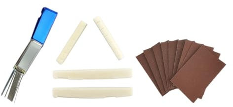 VICASKY 14piezas Herramientas De Pulido Para Guitarra Kit De Accesorios De Mantenimiento Archivos y Lijas Para Ajustes y Reparaciones De Instrumentos De Cuerda