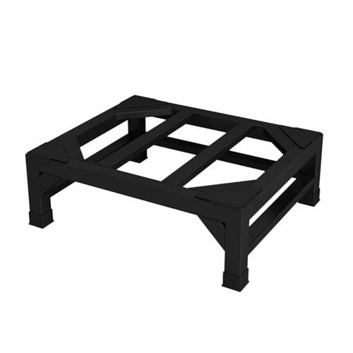 XPLKQXE Supporto Frigorifero, Piedistallo Lavatrice E Asciugatrice con 4 Piedini Robusti, Rialzi Carichi Pesanti, Base Supporto Universale Pallet Terra Diviso(Nero,60x60x30cm)