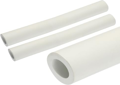QUARKZMAN 2 x 250mm Rohrisolierung Schaumstoff, Durchmesser 18mm Isolierstärke 6mm Heizungsrohr Verkleidung für Fitnessgeräte, Rohre, Handhaben (Weiß)