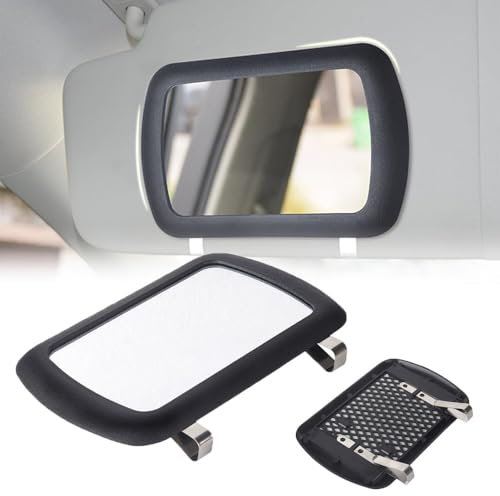 WHLYQF Espejo Parasol Coche, para VW Golf 7/7.5 VII 7R-GTI Espejo Cosmético del Coche de Acero Inoxidable, para Parasol, Respaldo de Asiento