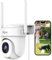 Ajex 3K Security Camera Outdoor with 300Lm Floodlight for Color Night Vision, 2.4G&5G Wifi CCTV Camera Outdoor,PTZ Wifi Security Camera with 2-Way Audio,Auto Track,IP66 Waterproof,Work with Alexa