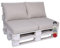 GO-DE Textil Bequeme und attraktive Polsterauflagen für Paletten-Loungen (4-teilig, für eine komplette Palettenlounge, Uni Hellbeige, Palettenkissen)