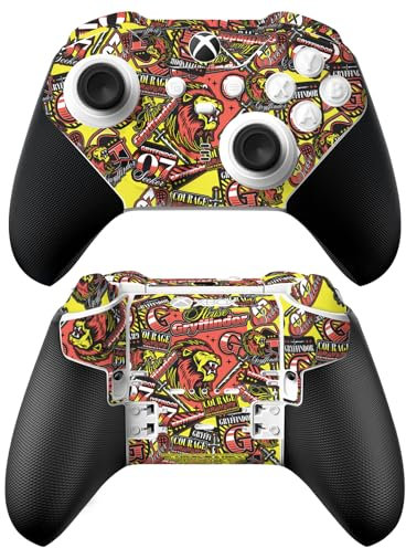 Head Case Designs Offizielle Harry Potter Gryffindor Muster Grafiken Vinyl Haut Gaming Aufkleber Abziehbild Abdeckung kompatibel mit Xbox Series X & S Elite Wireless Controller Series 2