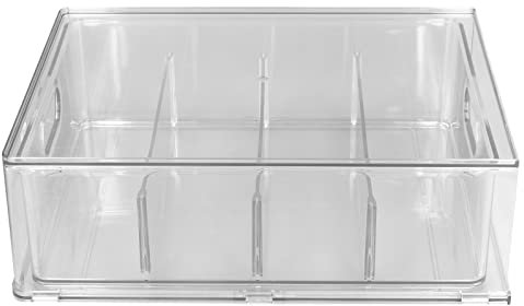 Gsycle Schubladenspeicherbox, Multifunktional stapelbare Schubladen Organizer Schrank Organizer Schreibtisch Organisatoren Badezimmeraufbewahrung für Home Office Küche (6 Liter)