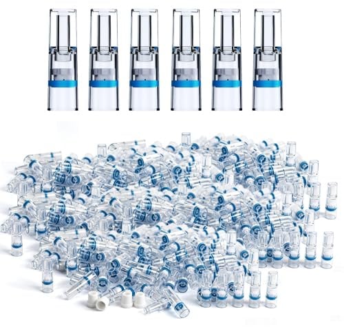 CaLeQi Filtres à Cigarettes (500 Pièces) Microporeux Multi-Filtration | Réduit les Taches de Goudron et de Fumée pour les Cigarettes de Taille Standard ø8mm, Livré avec un adaptateur de Ø5 mm