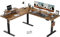 Devoko Höhenverstellbarer Schreibtisch L Form, 160 x 140cm L-förmig Schreibtisch Höhenverstellbar Elektrisch, Eckschreibtisch Ergonomischer Steh-Sitz Tisch Computertisch (Vintage Braun)