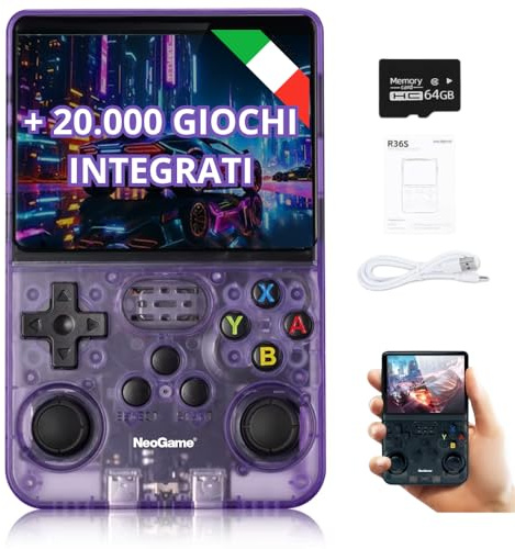 Neogame ® Console rétrogaming R36s, Game Boy, Console Portable rétro, Gameboy Arcade, 15 000 Jeux Video, Linux, Gaming Merchandise, PC Gamer Portable, Extensible, Retro gearmaster