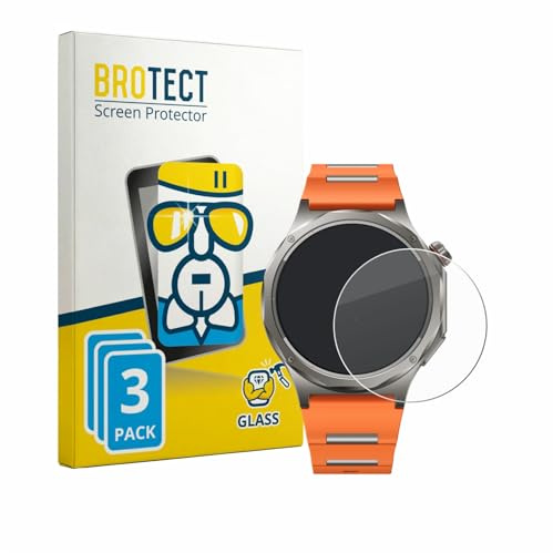 BROTECT Schutzglas für Oppo Watch X3 | 3 Stück Transparenter Displayschutz Made in Germany Panzer Schutz Glas 9H Kratzfest Klares Echtglas Einfache Montage