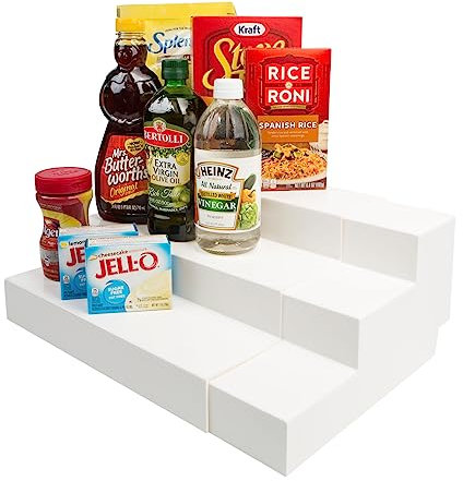 Dial Industries - Estantes ajustables de 3 niveles para armario de cocina y organización de despensa, amplía un estante, Mega