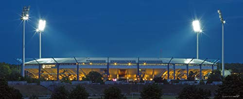 Blue-Letter Nürnberg Stadion aussen – Poster 120 x 50 cm – hochwertiger FineArtPrint