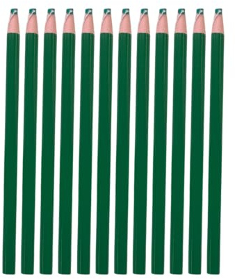 Pack of 12 Janrax Green Chinagraph Pencils by Janrax - Peel Off China Markers