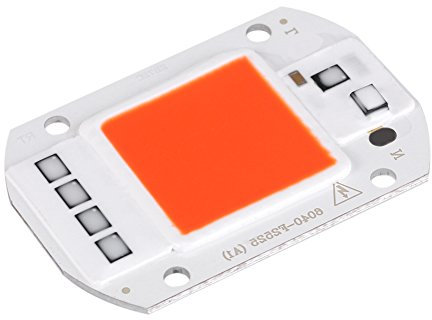 Chip LED COB 50W ha condotto le componenti dell'emettitore della luce di intensità luminosa eccellente del chip di sorgente luminosa per DIY coltiva la luce, pianta interna Veg e Bloom AC220V(Rosso)