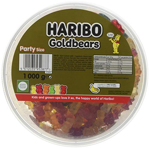 Haribo Gold Bears, Gummy Bear Bulk Sweets 4kg (4 x 1kg tubs)