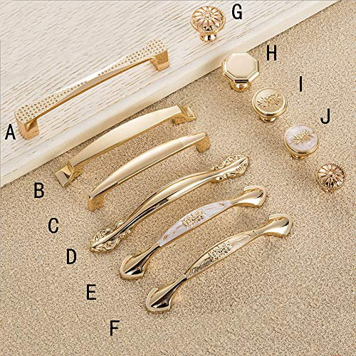 Angela-homestyle Schubladengriff Möbelgriff Möbelgriffe Schrankgriff Küchengrif Zierteile Türgriff Griffe Gold (D, 96mm)