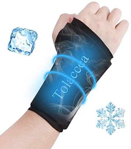 Manchon de compression pour poignet et glace, pour soulager la douleur et le froid, gel pour le canal carpien, tendinite, blessures, gonflements, polyarthrite rhumatoïde, ecchymoses et entorses(S)