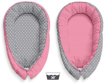 Multifunktionale Kuschelnest Babynest Kokon für Babys und Säuglinge, Nestchen, Reisebett, 100% Baumwolle, antiallergisch