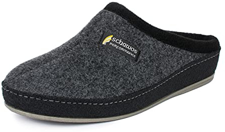 Schawos 6030 Pantoufles feutrées pour hommes, chaudement doublées de laine vierge