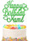 Personalised Happy Birthday Cake Topper | Customized Name Cake Decoration | Double Sided Glitter Card | Green