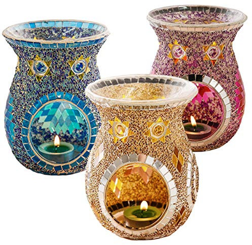 Duftlampe Teelicht - Duftlampen Aromalampen Aus Exquisites Glas, Kerzenhalter, Aromalampe Teelichthalter Duftlampe Für Wachsschmelzen Und Ätherische Öle