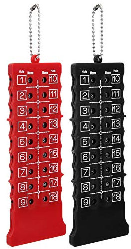 RiToEasysports 2 Stück Score Counter, Golf Stroke Counter Golf Score Card Counter 18-Loch Scoreboard Training Übungswettbewerb Zubehör Freizeitsport