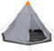vidaXL Zelt für 4-Personen mit Heringen Spannseilen Wanderzelt Campingzelt Familienzelt Trekkingzelt Strand Camping UV-beständig Grau