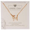 Annie Oak Womens 316L Stainless Steel 18k Rose Gold Geometric Chihuahua Dog Princess Length Necklace
