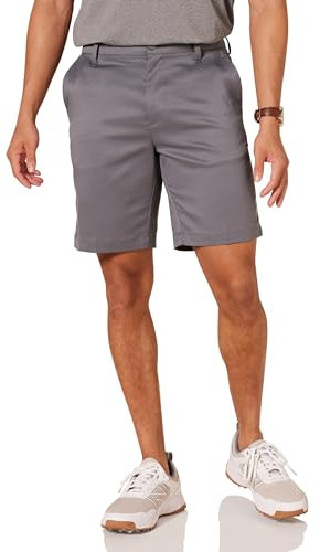 Amazon Essentials Men's Slim-Fit Stretch Golf Shorts, Grey, 34W