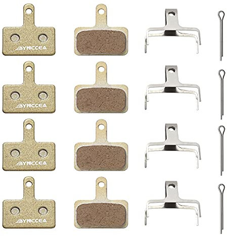 Bynccea Bremsbeläge 4 Paar, Fahrrad Scheibenbremsbeläge für Shimano B01S, B03S Tektro/TRP