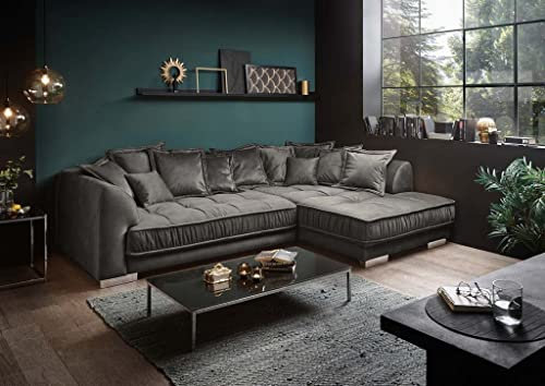 Froschkönig24 Pascha Ecksofa 308 x 192 cm Sofa Couch Eckcouch Grau