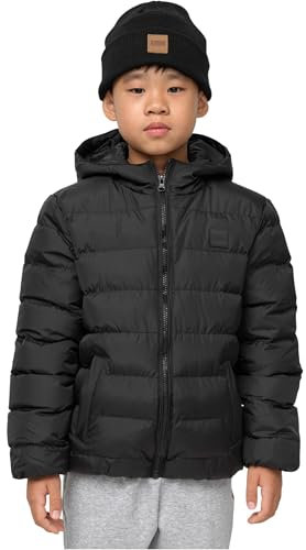 Urban Classics Herren Boys Basic Bubble Jacket Black/Black/Black, 158/164